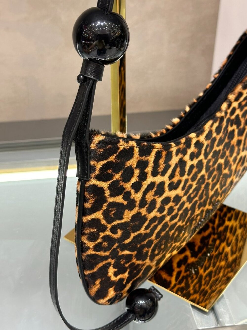 Jacquemus Brown Leopard-Print Shoulder Bag - Picture 3 of 8